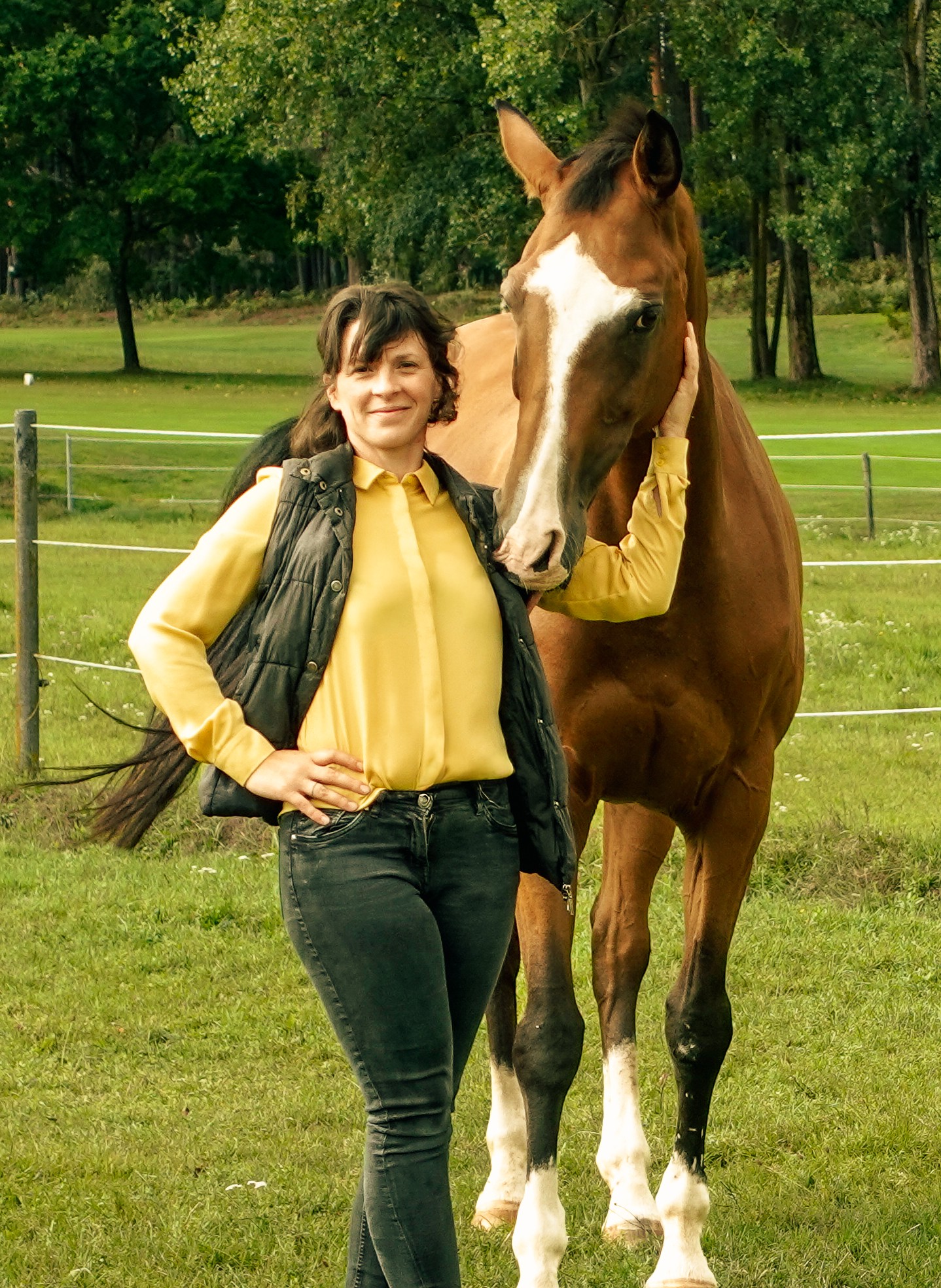 Coach Lisa mit Pferd